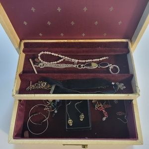 Jewelry box with costume jewelry
